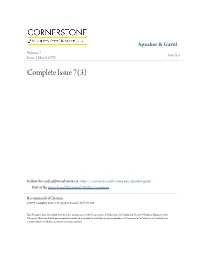 Complete Issue 7(3)