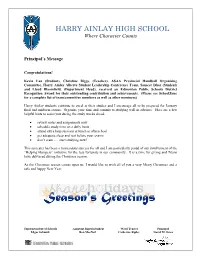 HARRY AINLAY HIGH SCHOOL Where Character Counts