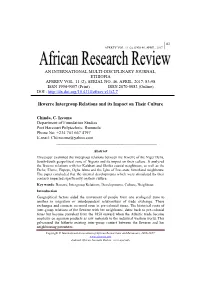 Ikwerre Intergroup Relations and Its Impact on Their Culture