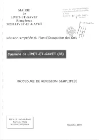 LIVET-ET-GAVET I - Champ D'application 1- CHAMP D'application DE LA RÉVISION SIMPLIFIÉE DU POS