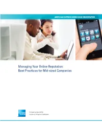 Managing Your Online Reputation: Best Practices for Mid-Sized Companies