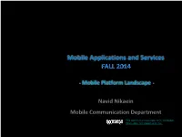 Mobile Applications and Services FALL 2010 Geolocation