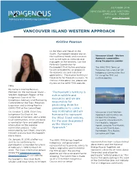 VANCOUVER ISLAND WESTERN APPROACH - REPORT INFO: Iamc-Tmx.Com