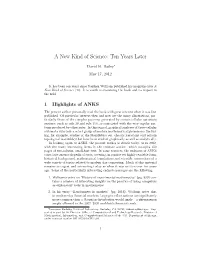 A New Kind of Science: Ten Years Later