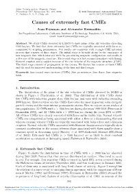 Causes of Extremely Fast Cmes