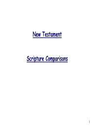 New Testament Scripture Comparisons