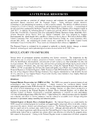 4.3 Cultural Resources Regulatory Framework