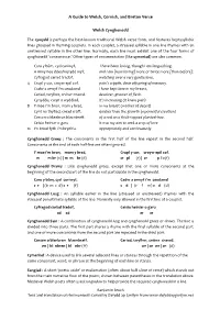 A Guide to Welsh, Cornish, and Breton Verse Welsh Cynghanedd