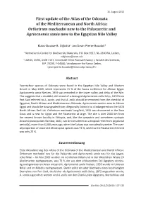 First Update of the Atlas of the Odonata of the Mediterranean And