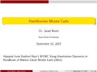 Hamiltonian Monte Carlo