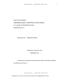 Interview Transcript of Andrew Brown