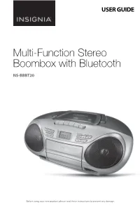 Multi-Function Stereo Boombox with Bluetooth