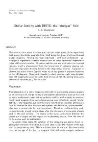 The “Aurigae” Field