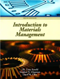 Introduction to Materials Management