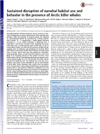 Sustained Disruption of Narwhal Habitat Use and Behavior in The