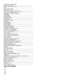 Table of Contents