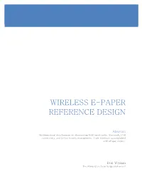 Wireless E-Paper Reference Design