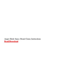 Angry Birds Space Board Game Instructions