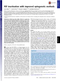 FEF Inactivation with Improved Optogenetic Methods PNAS PLUS