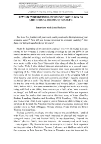 Interview with Jens Beckert