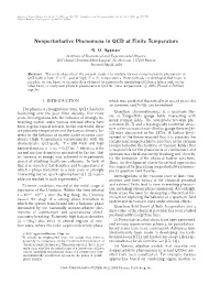 Nonperturbative Phenomena in QCD at Finite Temperature