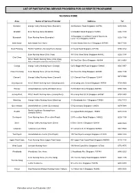 Nursing Home List of Participating Service