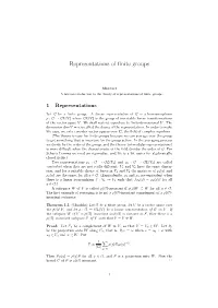 Representations of Finite Groups
