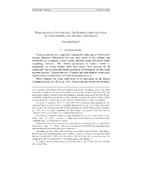The Stored Communications Act, Gag Orders, and the First Amendment