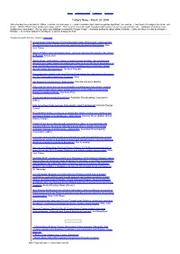 Today's News - March 24, 2004 with a Few Days to Ponder Hadid's Pritzker, a Number of Pundits Weigh In