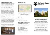 Where We Are: Contact