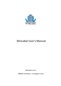 Winlabel User's Manual