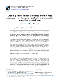 Challenges in Utilization and Management of Water Resources of the Camenca River Basin in the Context of Intensified Human Impact