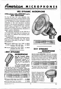 D Microphones with Slide Switch