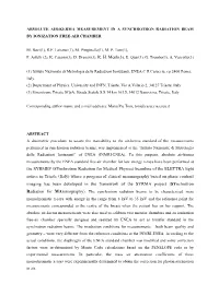 Dosimetry in Synchrotron Radiation Beam by Ionization Air Chambers