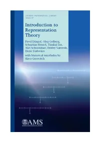 Introduction to Representation Theory