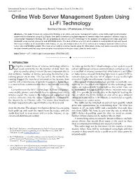 Online Web Server Management System Using Li-Fi Technology Ben Daryl Christian, V.Prabhakaran, S.Pavithra