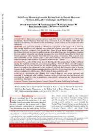 Sefid Sang Earthquake Measuring 6 on the Richter Scale in Razavi Khorasan Province, Iran, 2017: Challenges and Operations