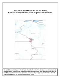 UPPER MISSISSIPPI RIVER POOL 8 OVERVIEW Resource Description and General Response Considerations