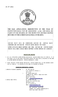 19.07.2021 Deletion Notes the Bail Applications