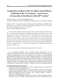 An Overview of Genocides in the History of the 20Th Century1