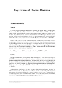 Experimental Physics Division