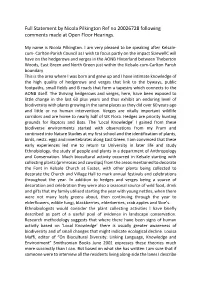Full Statement by Nicola Pilkington Ref No 20026728 Following Comments Made at Open Floor Hearings