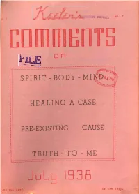 Keelers Comments V6 N7 Jul 1938