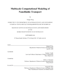 Multiscale Computational Modeling of Nanofluidic Transport