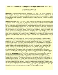 Notes on the Holotype of Nymphalis Antiopa Hyperborea