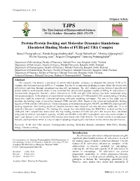 Protein-Protein Docking and Molecular Dynamics Simulations Elucidated Binding Modes of FUBI-P62 UBA Complex