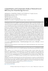3 a Quantitative and Comparative Study of Network-Level Efficiency for Cloud Storage Services