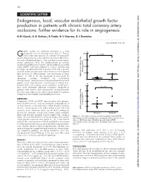 Endogenous, Local, Vascular Endothelial Growth