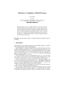 Obstacles to Compilation of Rebol Programs