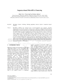 Sequence-Based Microrna Clustering